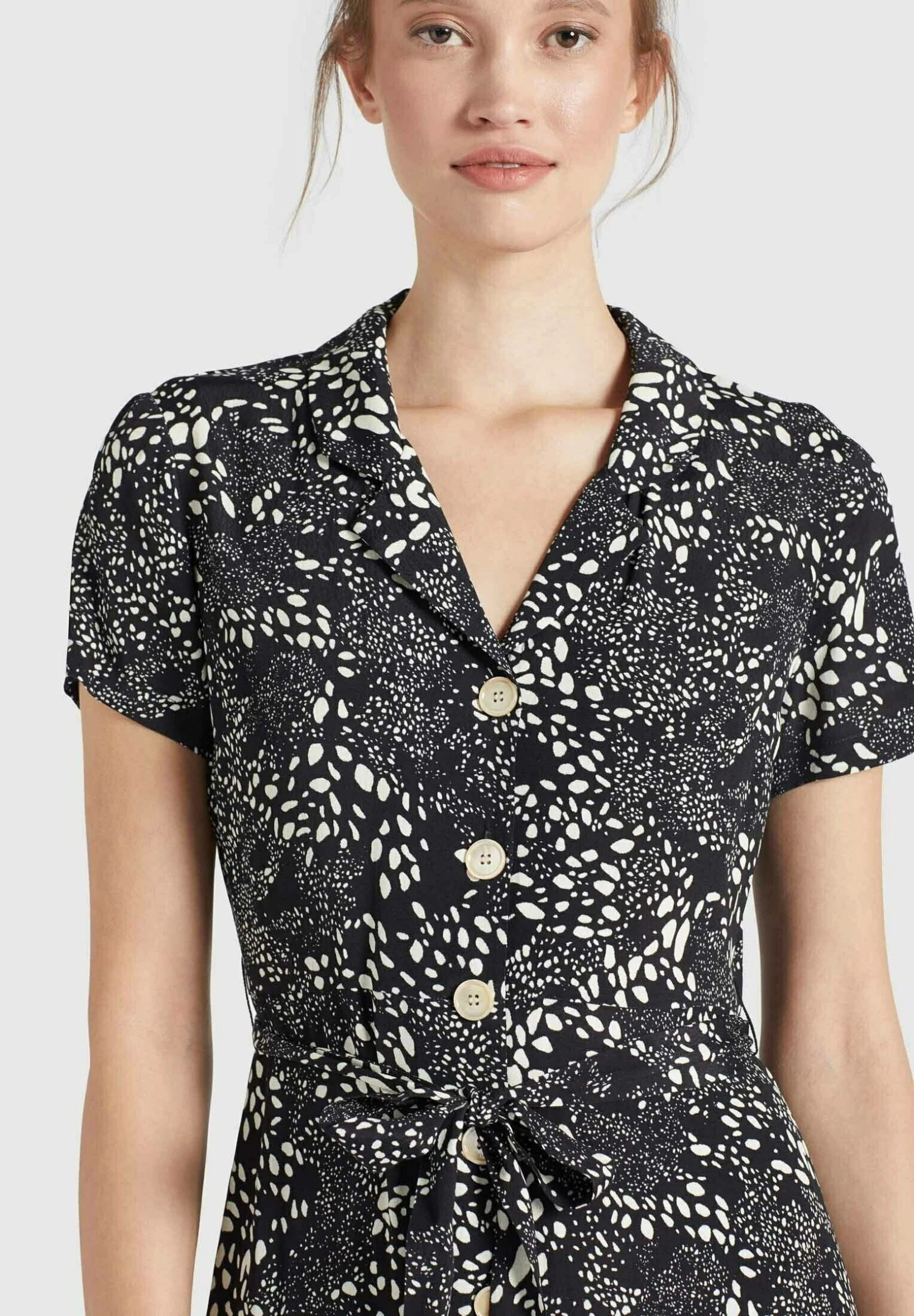 Khujo Goya - Blousejurk - Schwarz Weiß Gemustert 7 Khujo Goya - Blousejurk - Schwarz Weiß Gemustert - Afbeelding 7