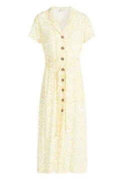 Khujo Goya - Blousejurk - Gelb-Weiß Geblümt -Khujo Winkel 126054f997ce4e42920b220398c118c7