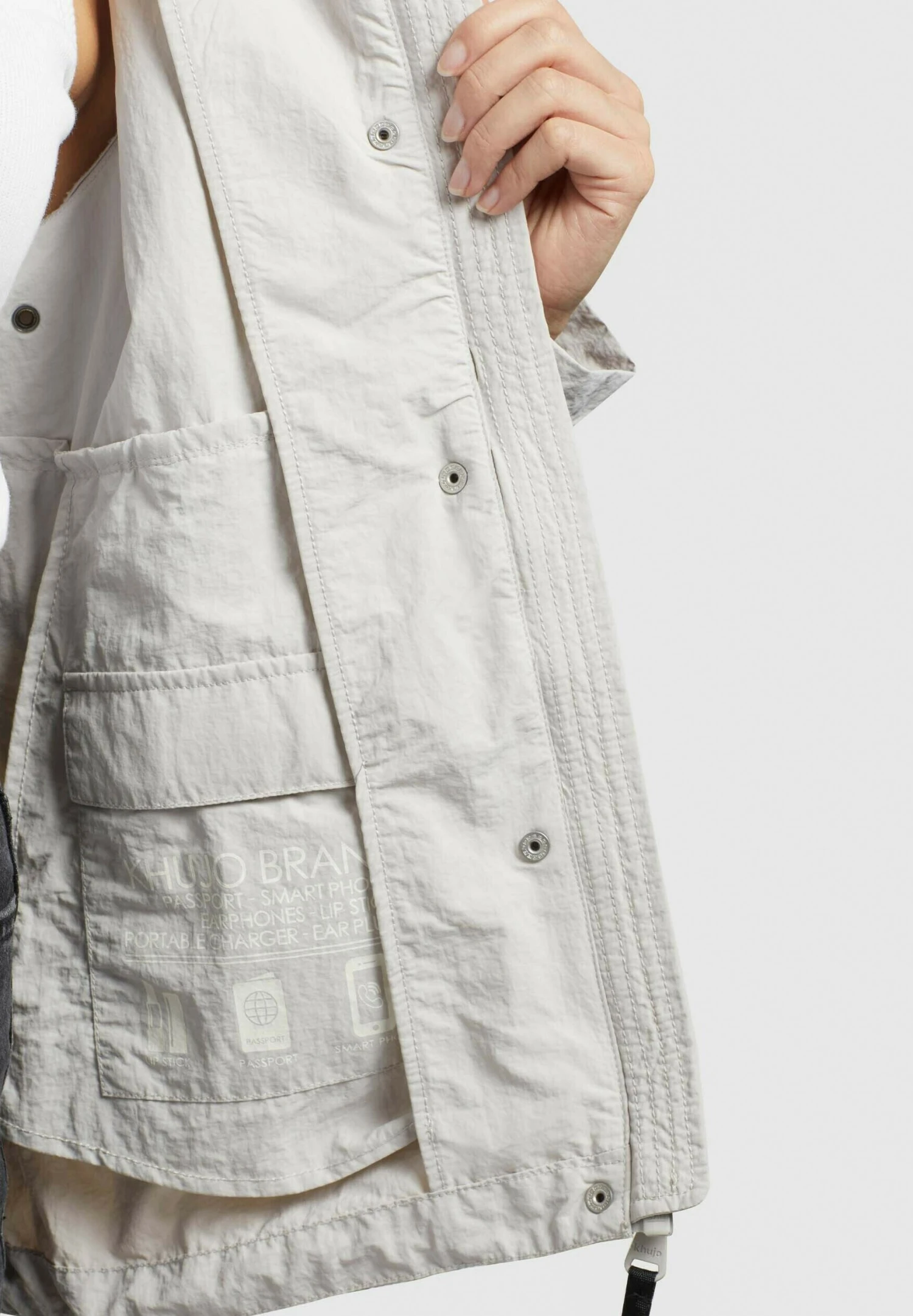 Khujo Zahira3 - Lichte Jas - Hellgrau 6 Khujo Zahira3 - Lichte Jas - Hellgrau - Afbeelding 6