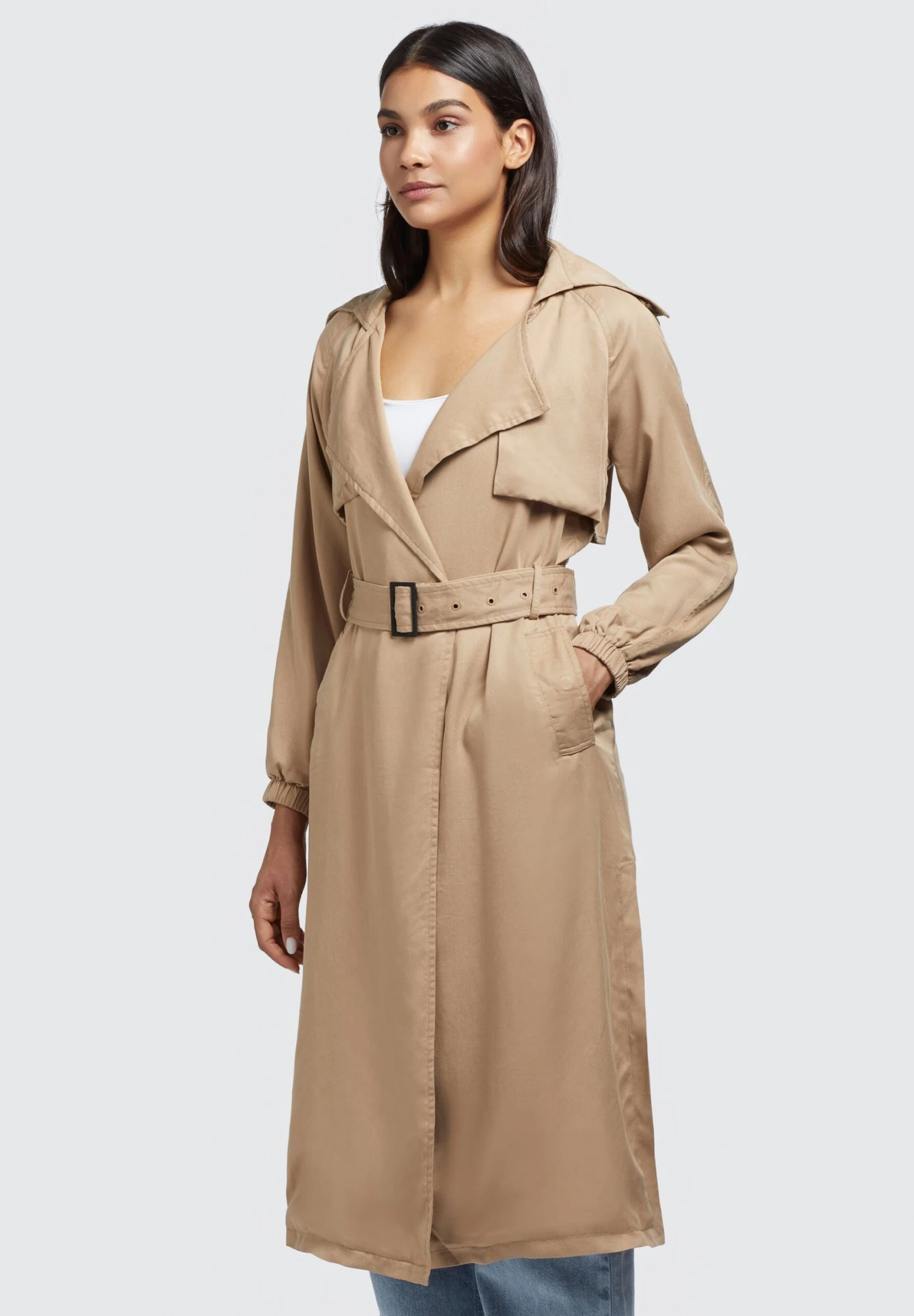 Khujo Garda - Trenchcoat - Beige 5 Khujo Garda - Trenchcoat - Beige - Afbeelding 5