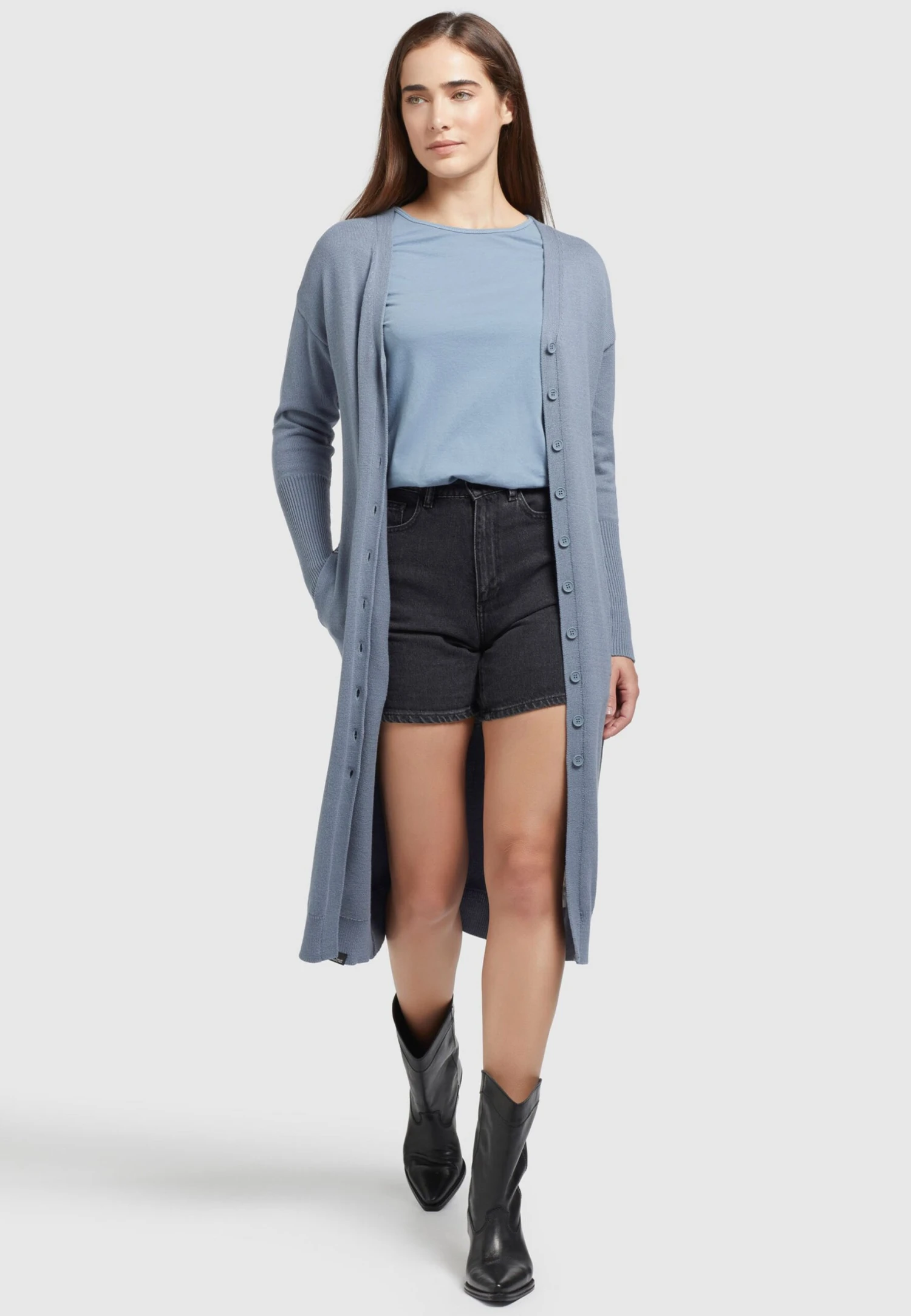 Khujo Elina - Halflange Jas - Blau 2 Khujo Elina - Halflange Jas - Blau - Afbeelding 2