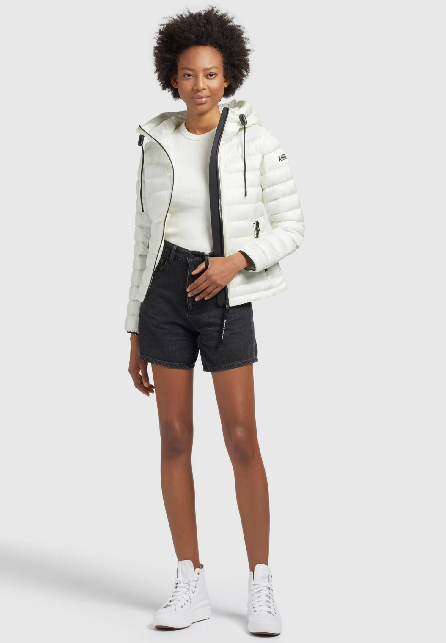 Khujo Lovina4 Shiny - Jas - Cremeweiß 2 Khujo Lovina4 Shiny - Jas - Cremeweiß - Afbeelding 2