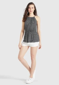 Khujo Valda - Top - Schwarz-Weiß Gestreift -Khujo Winkel d8cee92ed5bd4ad59b5e7a878a324b29