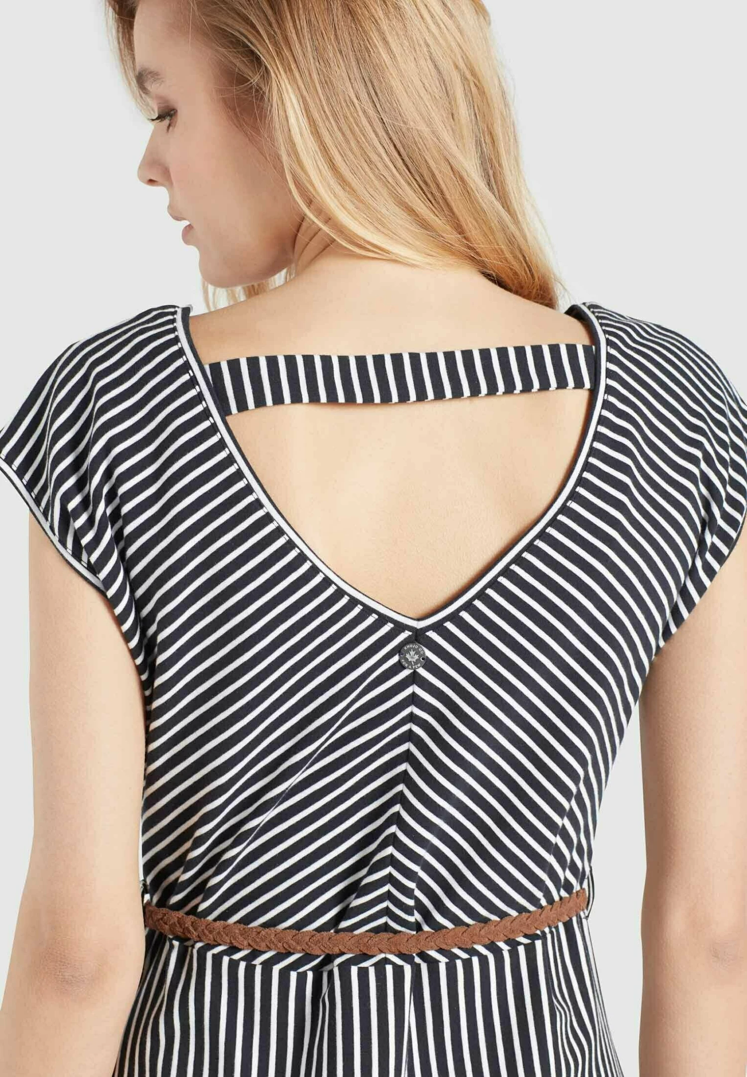 Khujo Leifa - Jurk - Dunkelblau-Weiß Gestreift 5 Khujo Leifa - Jurk - Dunkelblau-Weiß Gestreift - Afbeelding 5